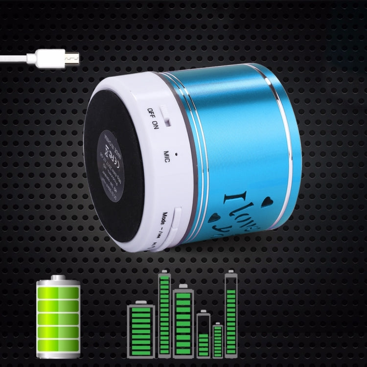 A9L Mini Portable Bluetooth Stereo Speaker with RGB LED Light, Built-in MIC, Support Hands-free Calls & TF Card & AUX(Blue) - Mini Speaker by buy2fix | Online Shopping UK | buy2fix