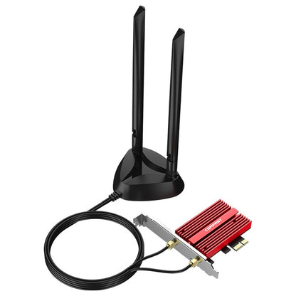 COMFAST CF-AX181 PLUS 3000Mbps Tri-band + Bluetooth 5.2 Wireless WiFi6E PCI-E Network Card - USB Network Adapter by COMFAST | Online Shopping UK | buy2fix