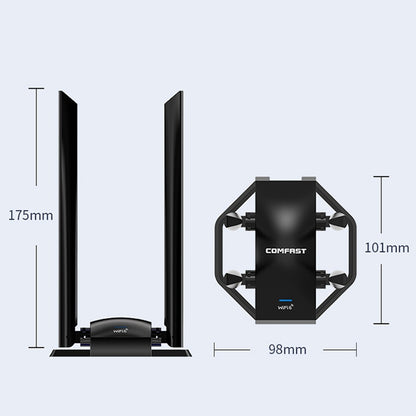 COMFAST CF-966AX Free-drive Dual Band 1800Mbps USB3.0 High Power Wireless WiFi 6 Adapter -  by COMFAST | Online Shopping UK | buy2fix