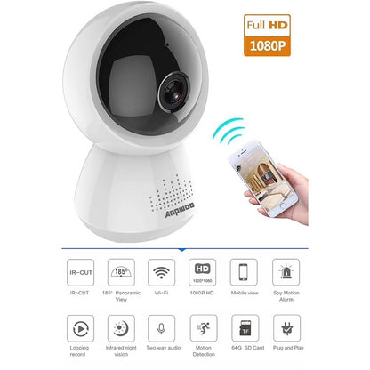 Anpwoo AP005 2.0MP 1080P 1/2.7 inch CMOS HD WiFi IP Camera, Support Motion Detection / Night Vision(White) - Security by Anpwoo | Online Shopping UK | buy2fix