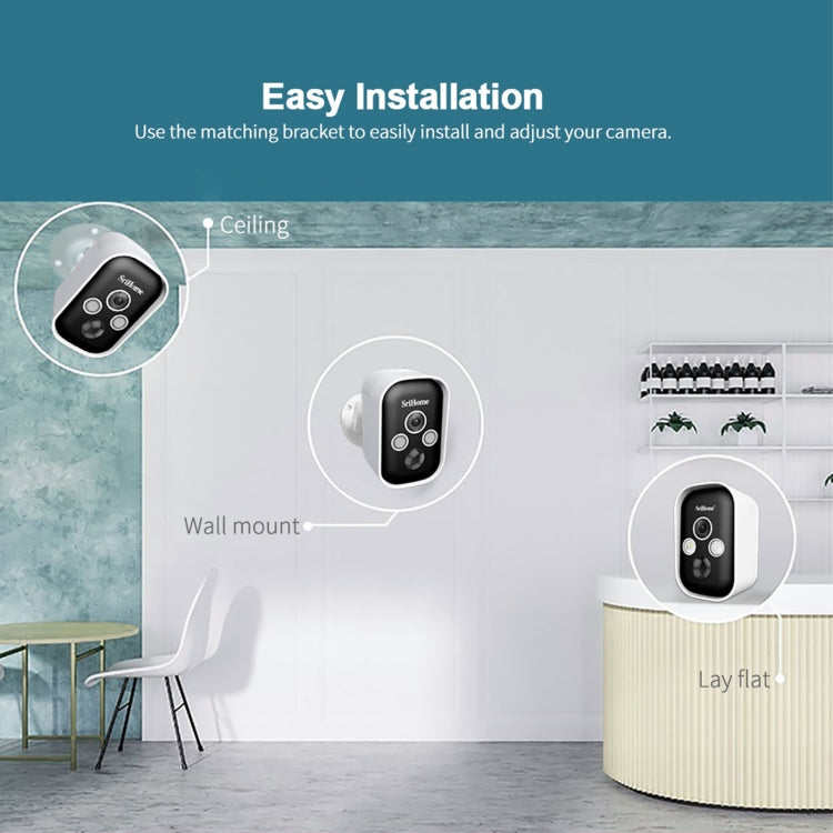 SriHome SH033 3.0 Million Pixels FHD Low Power Consumption Wireless Home Security Camera System - Security by SriHome | Online Shopping UK | buy2fix