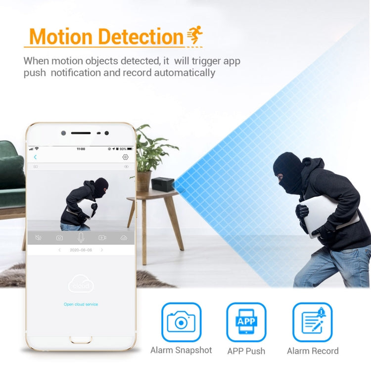 G17 2.0 Million Pixels HD 1080P Smart WiFi IP Camera, Support Night Vision & Two Way Audio & Motion Detection & TF Card, AU Plug - Security by buy2fix | Online Shopping UK | buy2fix