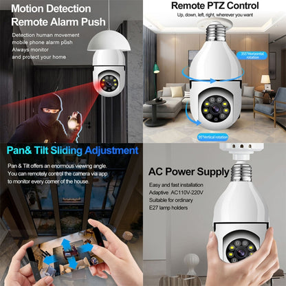 GA-C11 1080P 2MP 2.4G Single Frequency Two-way Voice Intercom Bulb Camera (White) - Security by buy2fix | Online Shopping UK | buy2fix