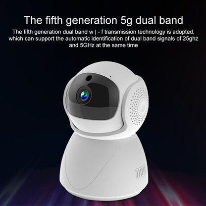 ZAS-5G01 1080P Home 5G WiFi Dual-band Panoramic Camera, Support IR Night Vision & TF Card Slot & AP Hot Spot & Designated Alarm Area, UK Plug - Security by buy2fix | Online Shopping UK | buy2fix