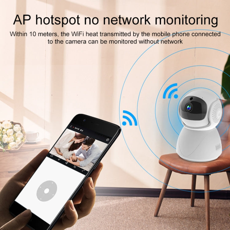 ZAS-5G01 1080P Home 5G WiFi Dual-band Panoramic Camera with 32GB TF Card, Support IR Night Vision & AP Hot Spot & Designated Alarm Area, US Plug - Security by buy2fix | Online Shopping UK | buy2fix
