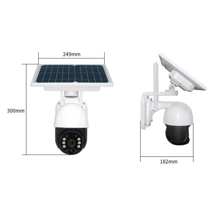 T23 2288 x 1288P Full HD Solar Powered WiFi Camera, Support PIR Alarm, Night Vision, Two Way Audio, TF Card, Not Include Battery - Security by buy2fix | Online Shopping UK | buy2fix