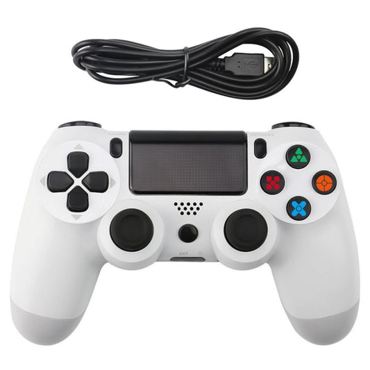 Snowflake Button Wired Gamepad Game Handle Controller for PS4(White) - Gamepads by buy2fix | Online Shopping UK | buy2fix