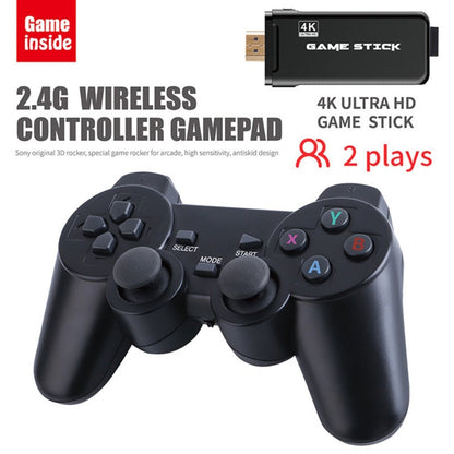 PS3000 32GB 4K Retro Game Stick with 2 Wireless Gamepads 3000+ Games Pre-installed - Pocket Console by buy2fix | Online Shopping UK | buy2fix