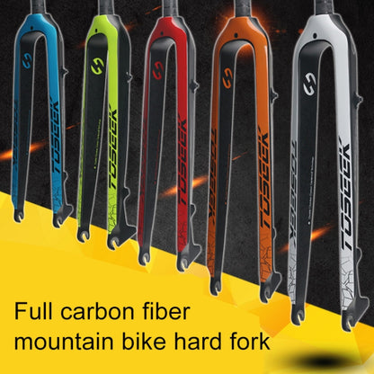 TOSEEK Ultra Light 27.5 Inch 405mm Mountain Bike Full Carbon Front Fork Straight Head Tube Disc Brake(Blue) - Outdoor & Sports by TOSEEK | Online Shopping UK | buy2fix