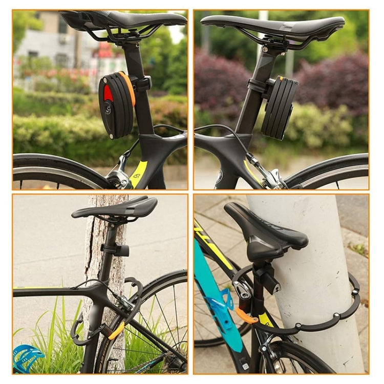 BIKERSAY BK012B Bike Foldable Key Lock Bicycle Anti-theft Lock with Reflective Sticker - Bicycle Locks & Bicycle Pumps by BIKERSAY | Online Shopping UK | buy2fix