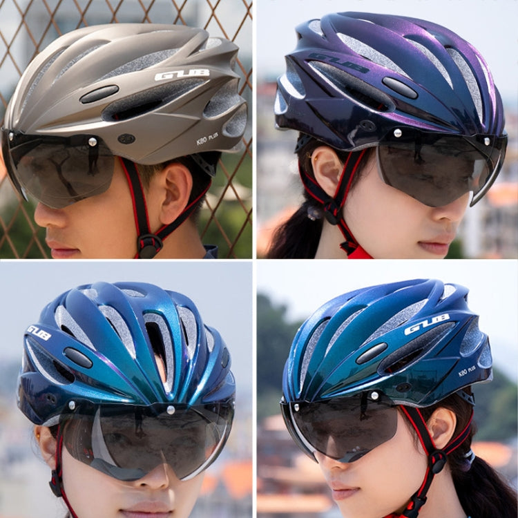GUB K80 Plus Bike Helmet With Visor And Goggles(Red) - Protective Helmet & Masks by GUB | Online Shopping UK | buy2fix