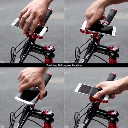 GUB Plus 6 Aluminum Alloy MTB Bike Bicycle Phone Holder(Titanium Color) - Outdoor & Sports by GUB | Online Shopping UK | buy2fix