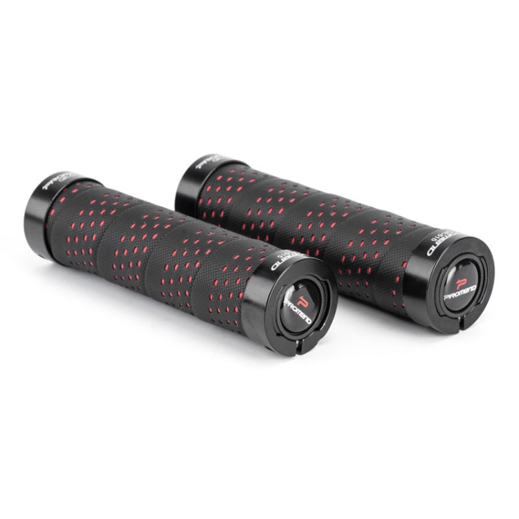PROMEND GR-515 1 Pair Shock-absorbing Anti-skid Mountain Bike Grips Cover (Black Red) - Outdoor & Sports by PROMEND | Online Shopping UK | buy2fix