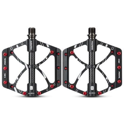 PROMEND PD-M52C 1 Pair Bicycle Aluminum Alloy + Carbon Fiber Tube Bearing Pedals (Black) - Pedals by PROMEND | Online Shopping UK | buy2fix