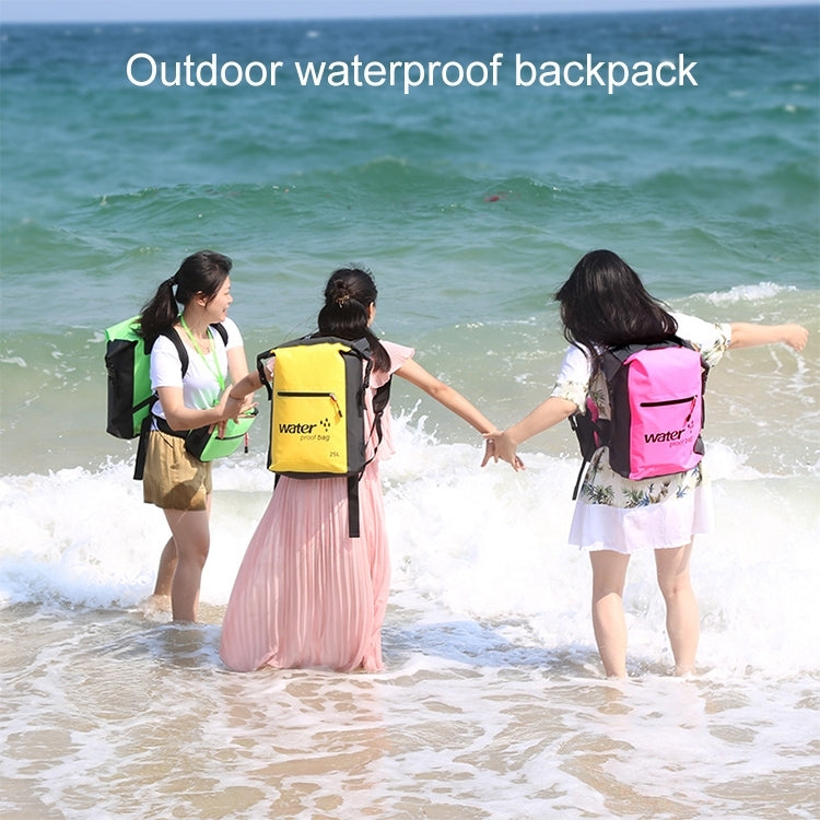Outdoor Folding Double Shoulder Bag Dry Sack PVC Waterproof  Backpack, Capacity: 25L (Orange) - Outdoor & Sports by buy2fix | Online Shopping UK | buy2fix