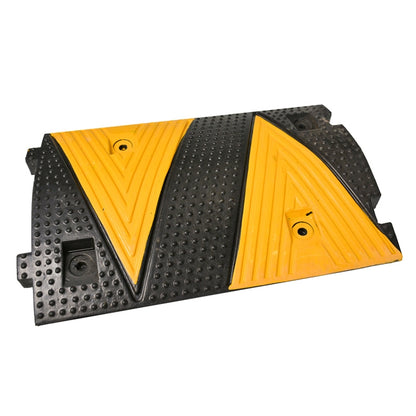 Triangle Yellow Plastic Two-in-one Speed Bump, Size: 50x35x5cm - Speed Bumps by buy2fix | Online Shopping UK | buy2fix