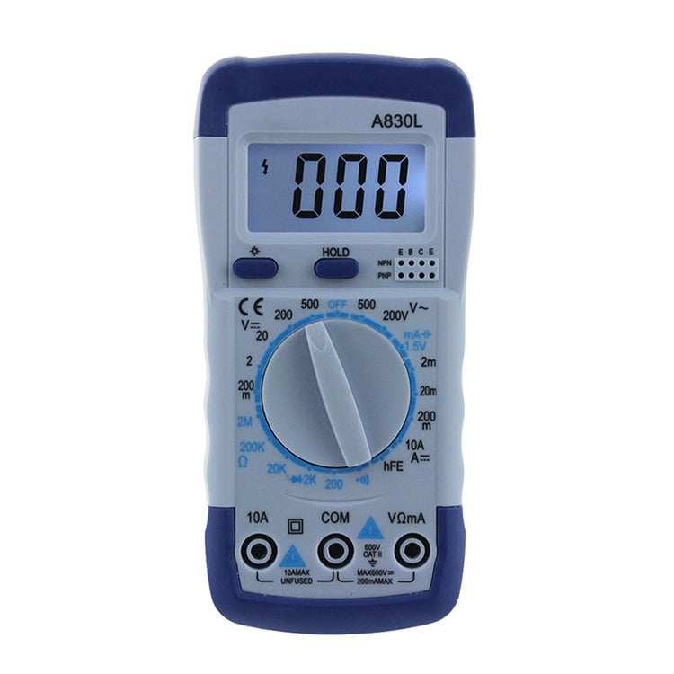 ANENG A830L Handheld Multimeter Household Electrical Instrument (Blue White) - Current & Voltage Tester by ANENG | Online Shopping UK | buy2fix