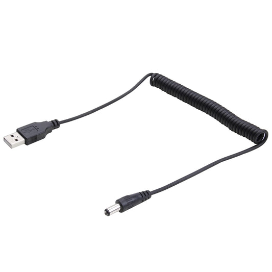 1.5m USB to DC 5.5mm Power Spring Coiled Cable - USB Cable by buy2fix | Online Shopping UK | buy2fix