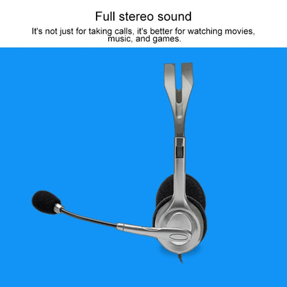 Logitech H110 Dual 3.5mm Audio Plugs Stereo Headset - Multimedia Headset by Logitech | Online Shopping UK | buy2fix