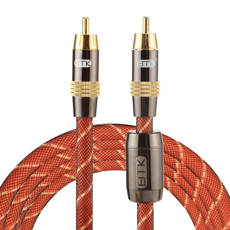 EMK TZ/A 2m OD8.0mm Gold Plated Metal Head RCA to RCA Plug Digital Coaxial Interconnect Cable Audio / Video RCA Cable - RCA Cable by EMK | Online Shopping UK | buy2fix