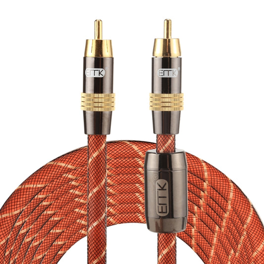 EMK TZ/A 5m OD8.0mm Gold Plated Metal Head RCA to RCA Plug Digital Coaxial Interconnect Cable Audio / Video RCA Cable - RCA Cable by EMK | Online Shopping UK | buy2fix