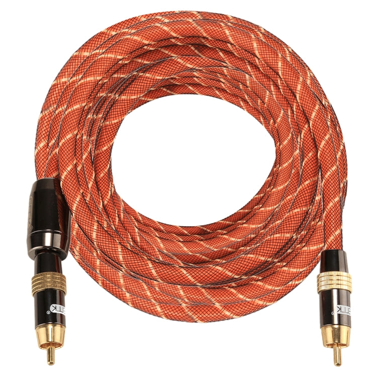EMK TZ/A 8m OD8.0mm Gold Plated Metal Head RCA to RCA Plug Digital Coaxial Interconnect Cable Audio / Video RCA Cable - RCA Cable by EMK | Online Shopping UK | buy2fix