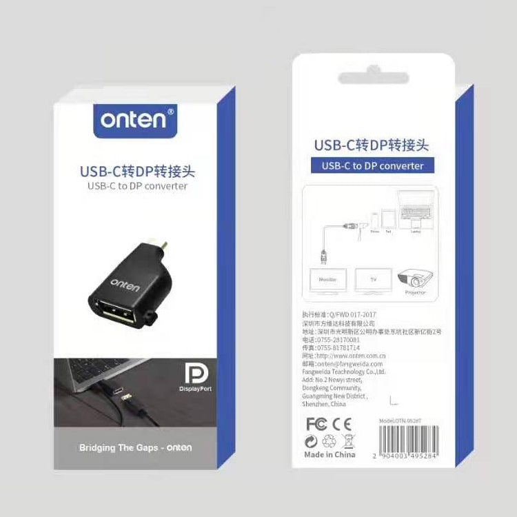 Onten 0T-9528T 4K 60Hz USB-C / Type-C to DP Adapter - Computer & Networking by Onten | Online Shopping UK | buy2fix