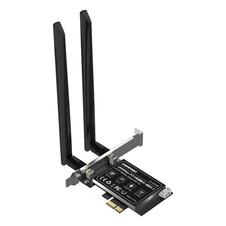 COMFAST CF-AX180 1800Mbps PCI-E Bluetooth 5.2 Dual Frequency Gaming WiFi 6 Wireless Network Card without Heat Sink - USB Network Adapter by COMFAST | Online Shopping UK | buy2fix