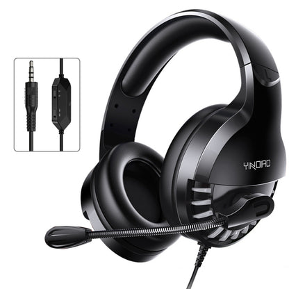 YINDIAO Q2 Head-mounted Wired Gaming Headset with Microphone, Version: Single 3.5mm(Black) - Multimedia Headset by YINDIAO | Online Shopping UK | buy2fix