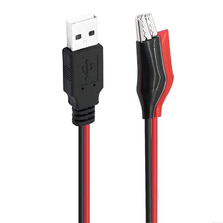 USB-A Male To 2 x Crocodile Clip Power Connection Extension Cable, Length: 0.5m - Security by buy2fix | Online Shopping UK | buy2fix