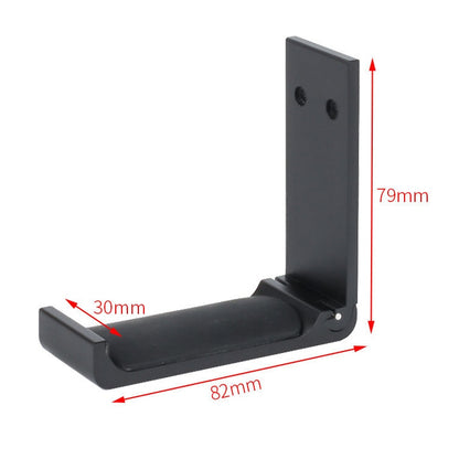 Paste Screw Type Metal Foldable Headset Stand Display Hanger(Black) - Apple Accessories by buy2fix | Online Shopping UK | buy2fix