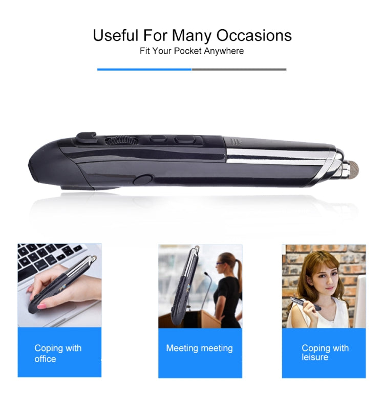 PR-08 6-keys Smart Wireless Optical Mouse with Stylus Pen & Laser Function (Black) - Computer & Networking by buy2fix | Online Shopping UK | buy2fix