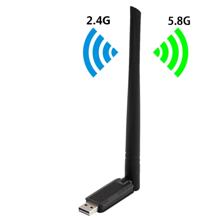 EDUP EP-AC1666 Dual Band 11AC 650Mbps High Speed Wireless USB Adapter WiFi Receiver, Driver Free - USB Network Adapter by EDUP | Online Shopping UK | buy2fix