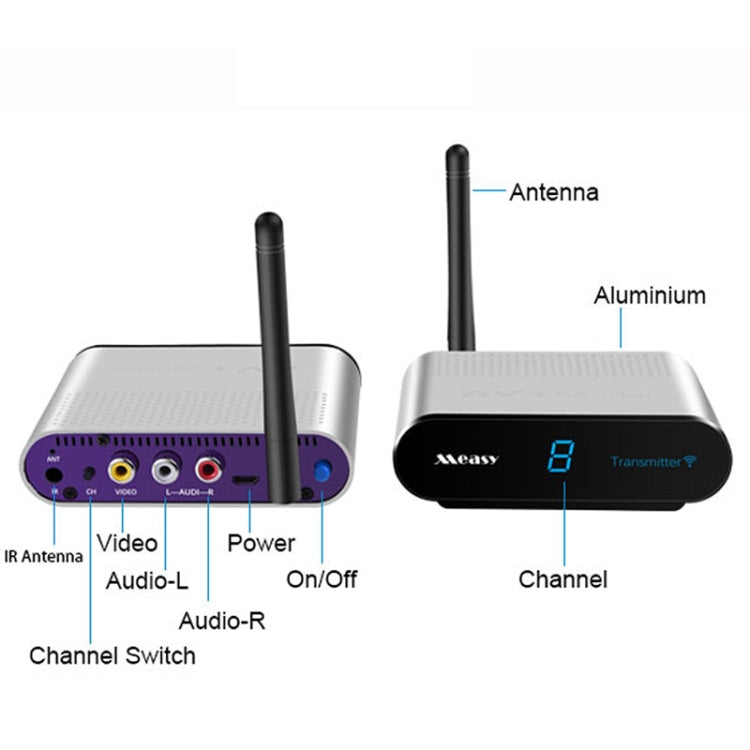 Measy AV220 2.4GHz Wireless Audio / Video Transmitter and Receiver, Transmission Distance: 200m, US Plug - Set Top Box & Accessories by Measy | Online Shopping UK | buy2fix