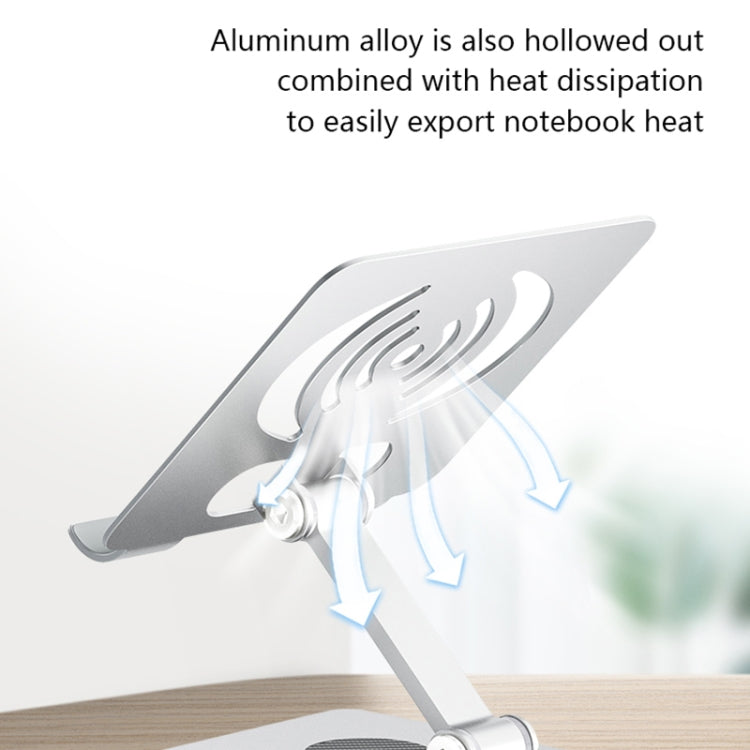 L-14 Aluminum Alloy Foldable Rotating Laptop/Tablet Stand(Silver) - Computer & Networking by buy2fix | Online Shopping UK | buy2fix