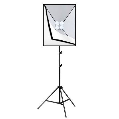 PULUZ Softbox Lighting Kit 2 PCS 50x70cm Professional Photo Studio Photography Light Equipment with 8 x E27 20W E27 Socket Bulb Photography Lighting Kit for Filming Portrait Shooting / Fashion Advertising Photography(EU Plug) - Stand Bracket by PULUZ | Online Shopping UK | buy2fix