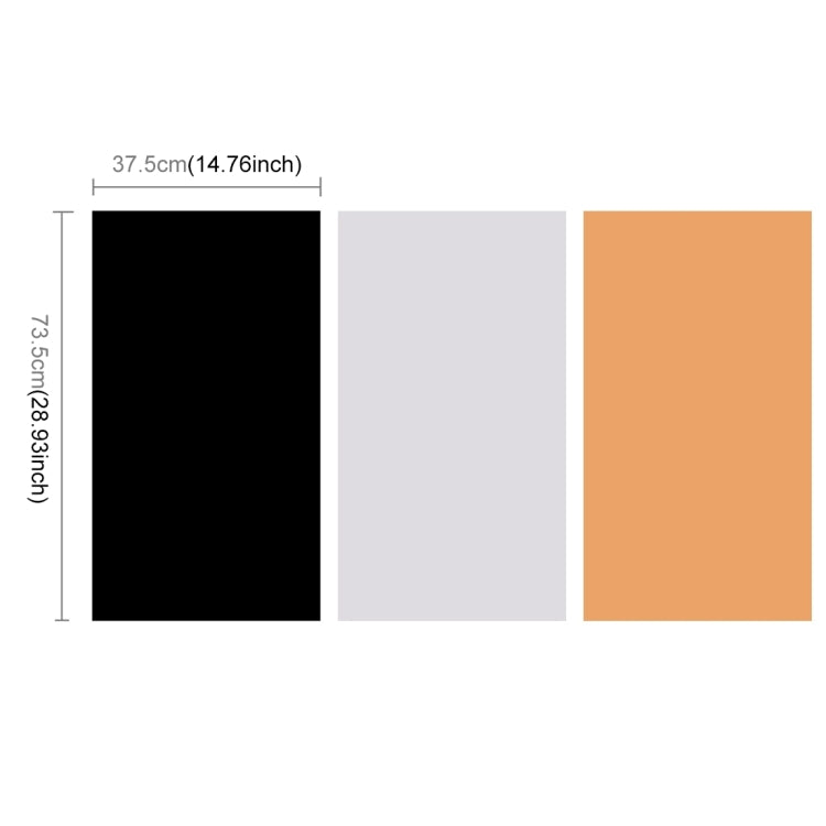 PULUZ Photography Background PVC Paper Kits for Studio Tent Box, 3 Colors (Black, White,Yellow), Size: 73.5cm x 36cm - Solid Color by PULUZ | Online Shopping UK | buy2fix