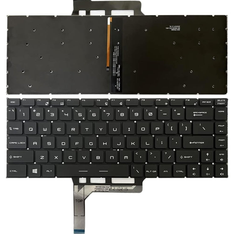 US Version Laptop Keyboard with Backlight for MSI GS65 / GS65VR / MS-16Q2 / Stealth 8SE /8SF / 8SG /Thin 8RE / Thin 8RF (Black) - Replacement Keyboards by buy2fix | Online Shopping UK | buy2fix