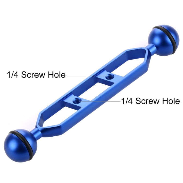 PULUZ 7.0 inch 17.7cm Aluminum Alloy Dual Balls Arm, Ball Diameter: 25mm(Blue) - Camera Accessories by PULUZ | Online Shopping UK | buy2fix