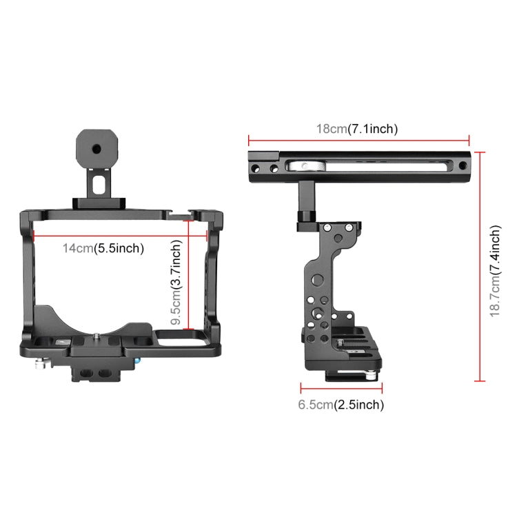 PULUZ Video Camera Cage Filmmaking Rig with Handle for Nikon Z6 / Z7(Black) - Camera Accessories by PULUZ | Online Shopping UK | buy2fix