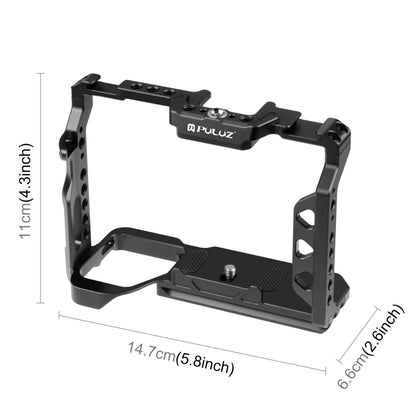 PULUZ Metal Camera Cage Stabilizer Rig for Sony A7 IV / ILCE-7M4 / A7M4 / A7M3 / A7R3  / A7R III(Black) - Camera Accessories by PULUZ | Online Shopping UK | buy2fix