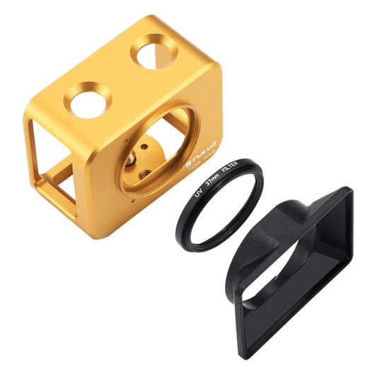 PULUZ for Sony RX0 Aluminum Alloy Protective Cage + 37mm UV Filter Lens + Lens Sunshade with Screws and Screwdrivers(Gold) - DJI & GoPro Accessories by PULUZ | Online Shopping UK | buy2fix