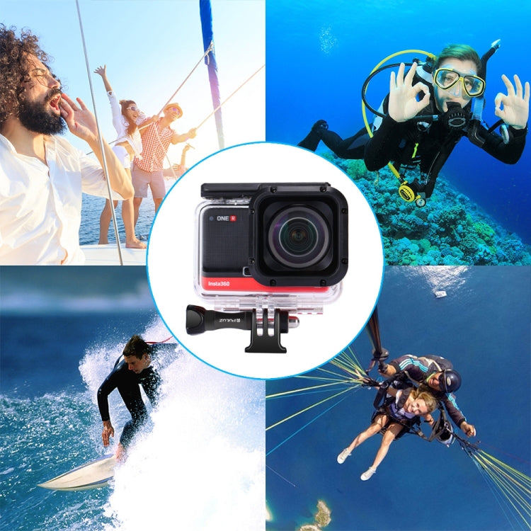 PULUZ 60m Underwater Depth Diving Case Waterproof Camera Housing for Insta360 ONE R 4K Wide-angle Edition(Transparent) - Case & Bags by PULUZ | Online Shopping UK | buy2fix