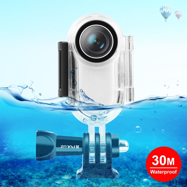 PULUZ 30m Underwater Waterproof Housing Protective Case for Insta360 GO 2, with Base Adapter & Screw(Transparent) - Case & Bags by PULUZ | Online Shopping UK | buy2fix