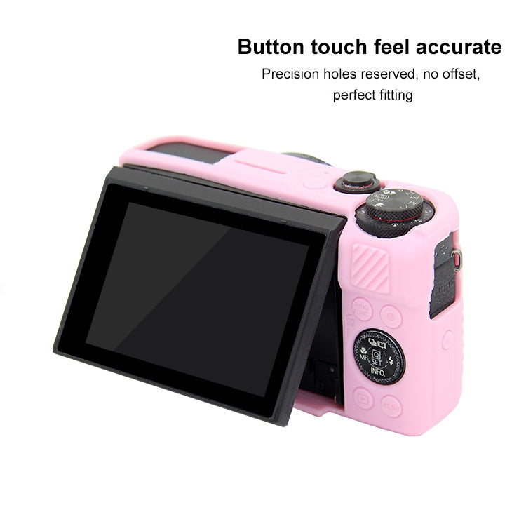 PULUZ Soft Silicone Protective Case for Canon EOS G7 X Mark II(Pink) - Camera Accessories by PULUZ | Online Shopping UK | buy2fix