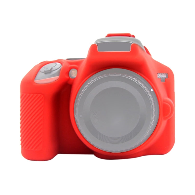 PULUZ Soft Silicone Protective Case for Nikon D3500(Red) - Camera Accessories by PULUZ | Online Shopping UK | buy2fix