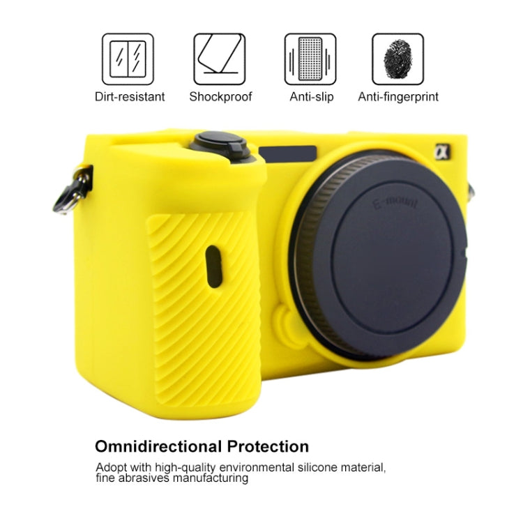 PULUZ Soft Silicone Protective Case for Sony A6600 / ILCE-6600 (Yellow) - Camera Accessories by buy2fix | Online Shopping UK | buy2fix