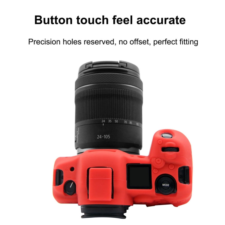 PULUZ Soft Silicone Protective Case for Canon EOS R5(Red) - Protective Case by PULUZ | Online Shopping UK | buy2fix