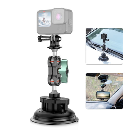 PULUZ Magic Arm Strong Suction Cup Aluminum Alloy Mount(Black) - Holder by PULUZ | Online Shopping UK | buy2fix