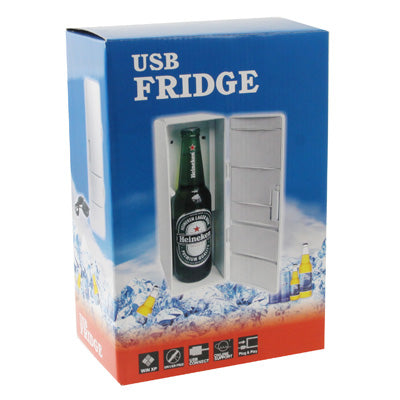 3.5W USB PC Mini Fridge Beverage Drink Cooler / Warmer, Size: 24.5 x 10.8 x 8.3cm(Silver) - In Car by buy2fix | Online Shopping UK | buy2fix